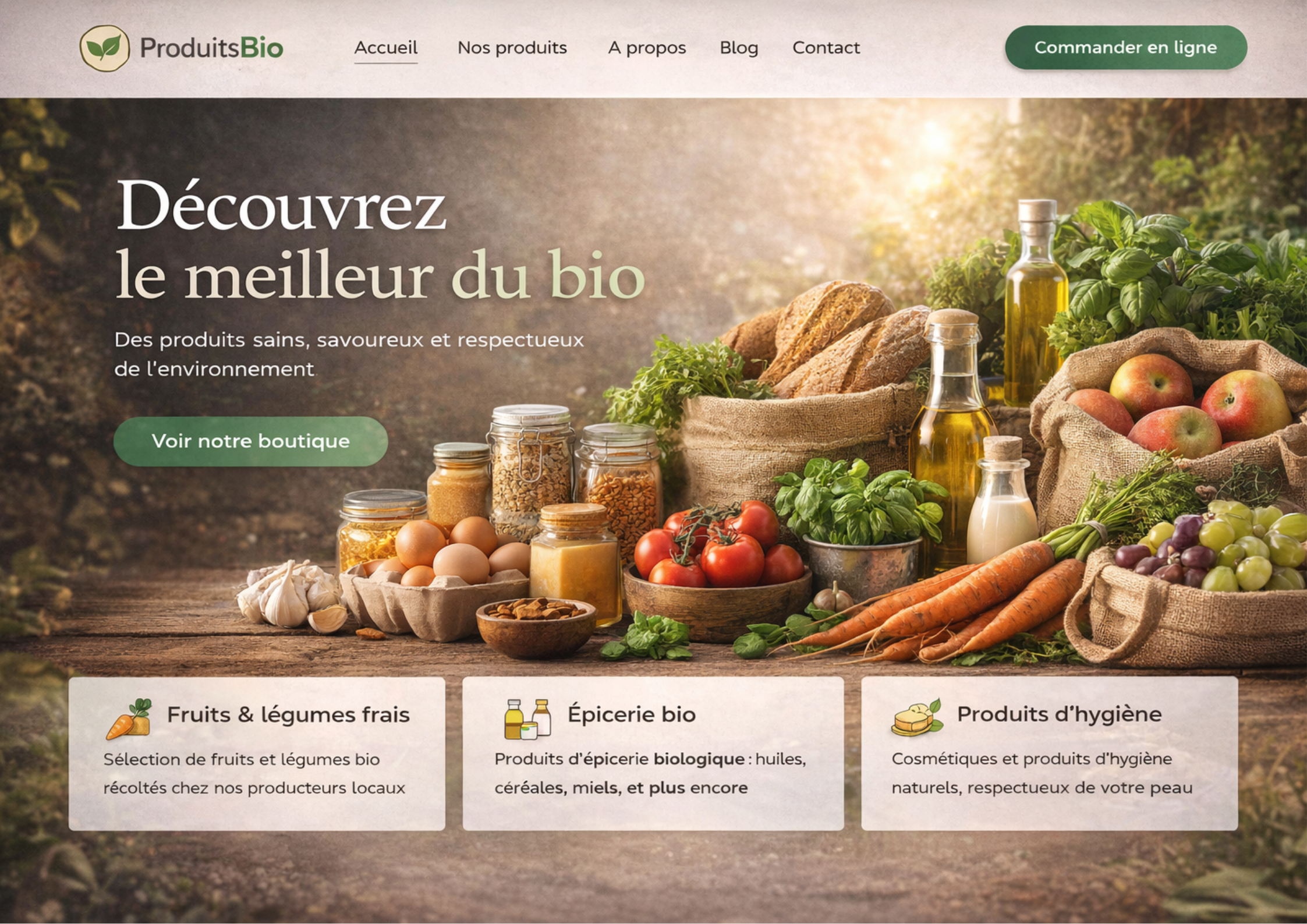 Concept commerce bio